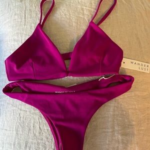 Wanderlust Swim Dylan fuschia  bikini.